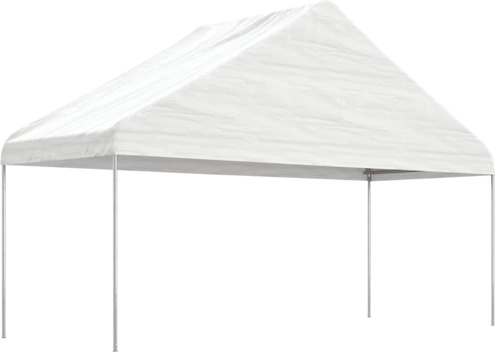 vidaXL Pavillon mit Dach Weiß 8,92x5,88x3,75 m Polyethylen
