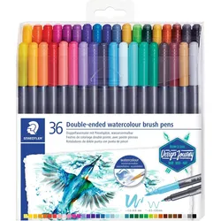 STAEDTLER Doppelfasermaler marsgraphic duo Pinselspitze VE=6x36 Stück