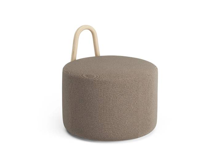 Swedese Pouf moyen avec roues Amstelle chêne peinture naturelle Main Line flax 23
