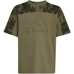adidas Seasonal Essentials Camouflage T-Shirt Kinder KC9705 - olive strata/jungle ink 176