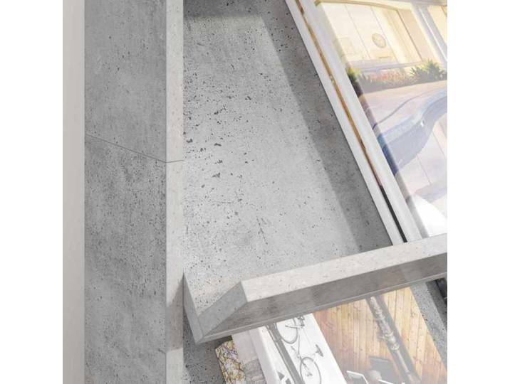 Gris Armoire multimédia Étagère à magazines (1 pc) avec étagère Gris béton 70x41x126 cm N2964
