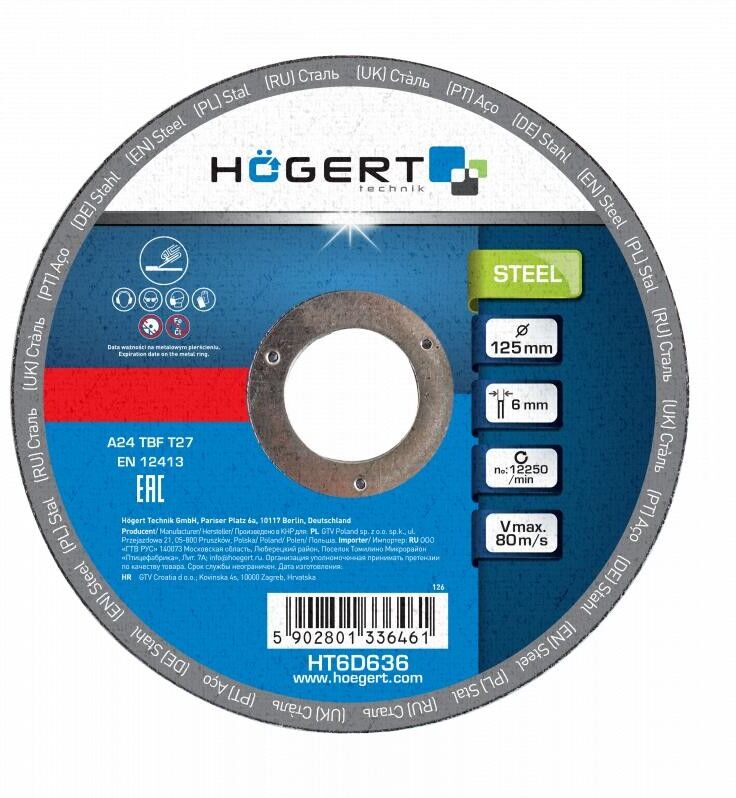 Hogert Technik HT6D636 Grinding Disc, angle grinder