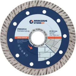 Werkzeugstore24, Sägeblatt, Diamanttrennscheibe Premium Feinsteinzeug 125 mm