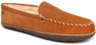 Minnetonka Sheepskin Tobie - Mens 8 Brown Slipper Medium