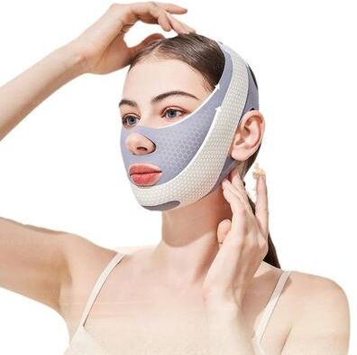 Inspire Select Face Slimming Bandage V Line Face Shaper Belt For Double Chin Support, Face Lift & Anti Wrinkle Skin Care gray