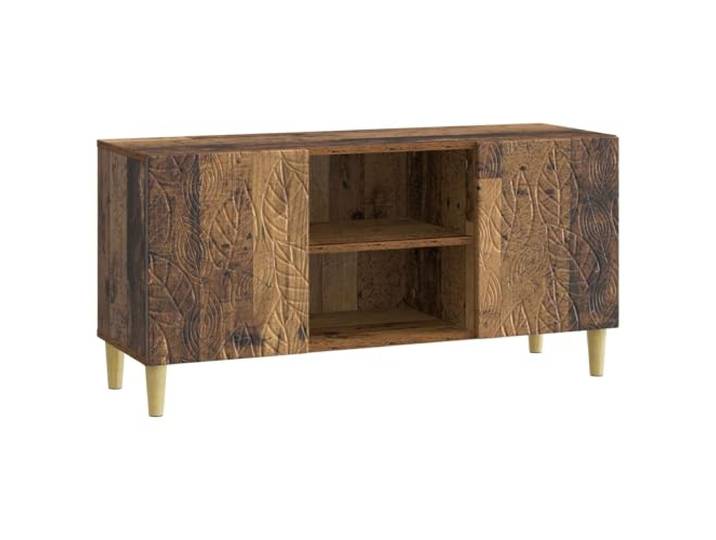 KGFHERENB TV-Schrank 102x34,5x50 cm Lowboard Vintage Altholz-Optik Praktisches TV Lowboard mit Türen und Fach für Fernseher und Mediengeräte im Wohnzimmer oder Schlafzimmer.
