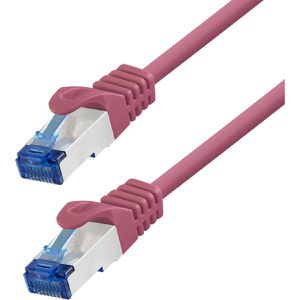 LogiLink Netzwerkkabel PrimeLine, CQ3069S, pink, Cat 6A, 500MHz, 10Gbit/s, S/FTP, RJ45 auf RJ45, 3 m