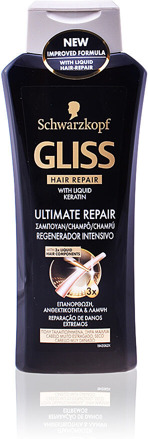 Schwarzkopf Mass Market Gliss Ultimate Repair champú 400 ml