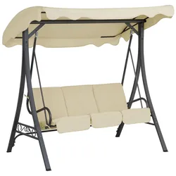 HOLLYWOODSCHAUKEL Sonnendach beige Garbo
