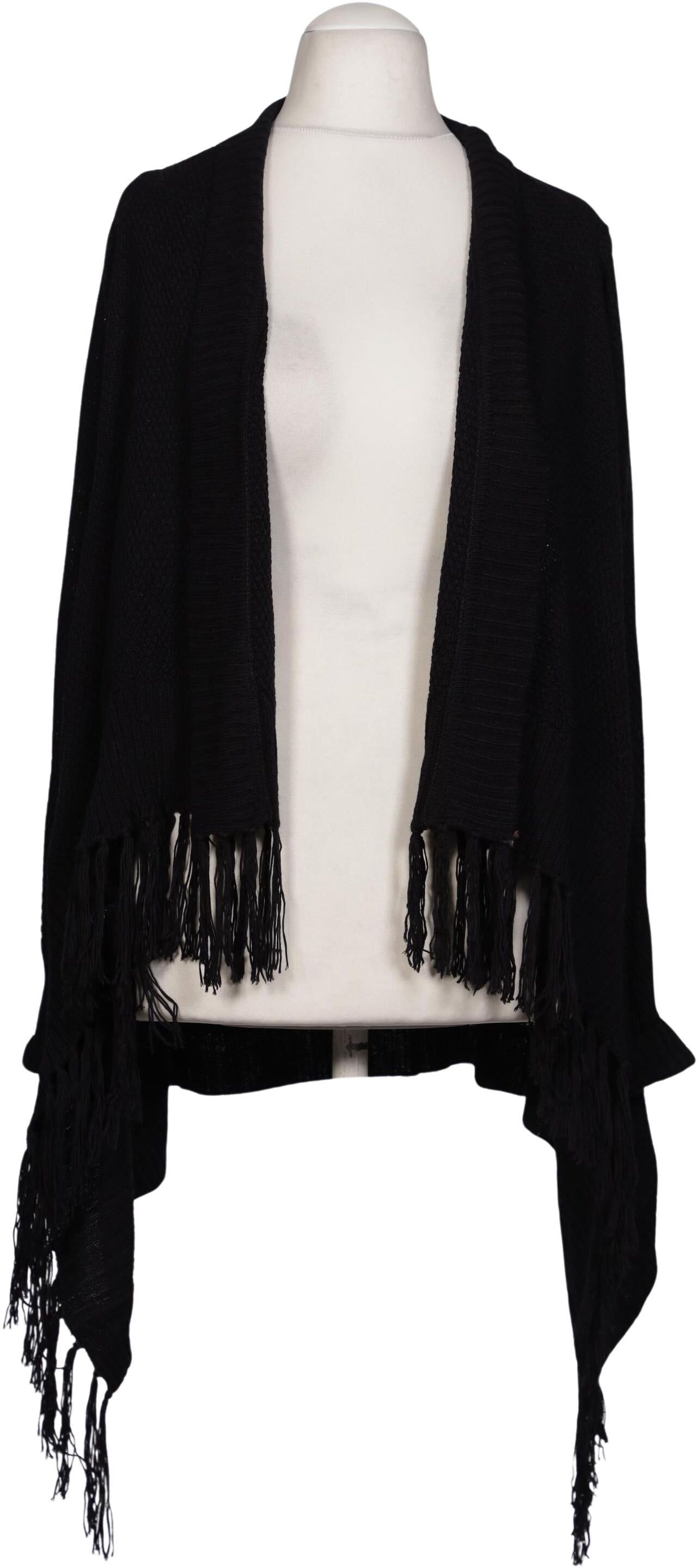 Topshop Damen Strickjacke, Schwarz, Gr. EU 36, Synthetik - Second Hand