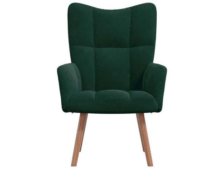 Elégance-Chic Chaise de relaxation - Vert foncé - Velours - 61 5 x 69 x 95 5 cm - Fauteuil salon/Chaise de sofa_001426122