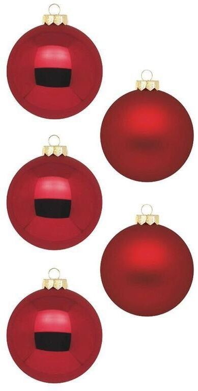Weihnachtsbaumkugel "DECOR", rot, Ø:6cm, Glas, Weihnachtsbaumkugeln, Weihnachtsbaumkugel rot 6cm