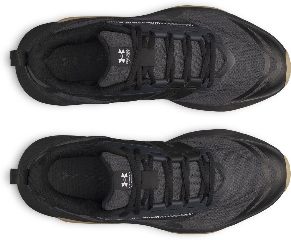 Trainingsschuh UNDER ARMOUR "UA Charged Commit TR 5", Herren, Gr. 47, anthrazit, schwarz, schwarz, Leder, Synthetik, Textil, Schuhe Trainingsschuh, besonders geeignet für Gym und Fitnessstudio mit guter Dämpfung anthrazit, schwarz, schwarz 47