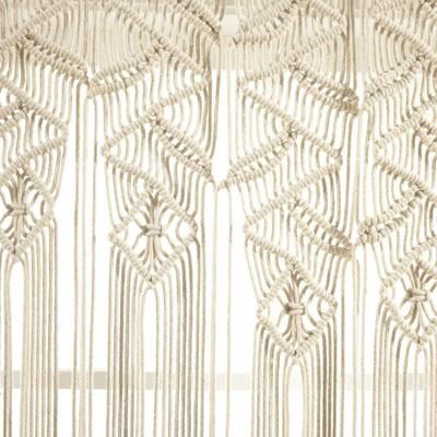 "Lush Decor Boho Macrame Leaf Cotton Valance - 30"" x 40"""