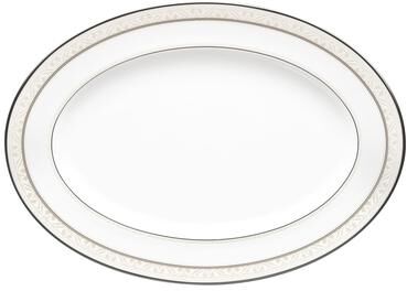 "Noritake Montvale Platinum Oval Platter, 16"""