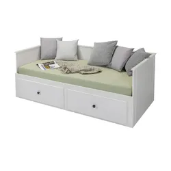 Tagesbett mit Ausziehfunktion  Merton , weiß , Maße (cm): B: 96 H: 75