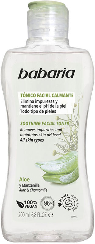 Babaria Tônico facial calmante Aloe Vera 300 ml