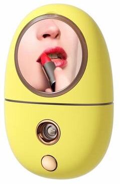 United Portable Makeup Mirror Facial Mist Spray Moisturizing Device Pink yellow