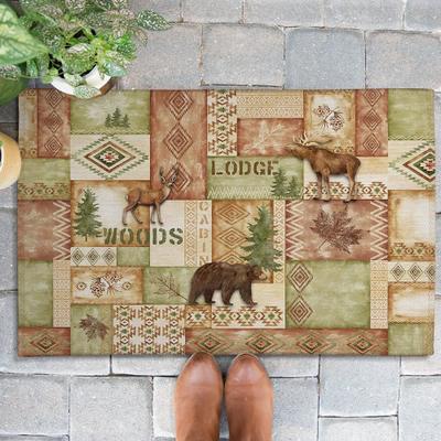 Laural Home Trail Ridge Rust Outdoor Door Mat