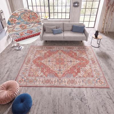 Teppich HANSE HOME "Sylla" Gr. 3, rot (ziegelrot), B:120cm H:5mm L:160cm, Polyester, Teppiche, Teppich, Orientalisch, Läufer, Vintage, Wohnzimmer, Schlafzimmer, Esszimmer