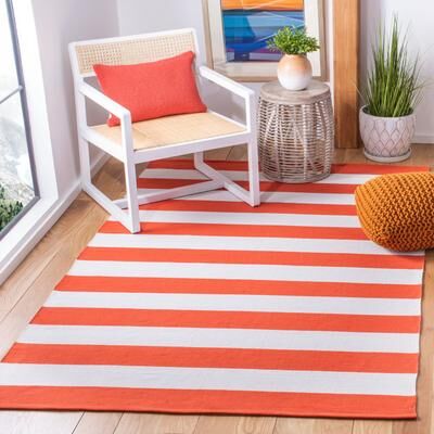 SAFAVIEH Handmade Montauk Caspian Stripe Cotton Flatweave Rug
