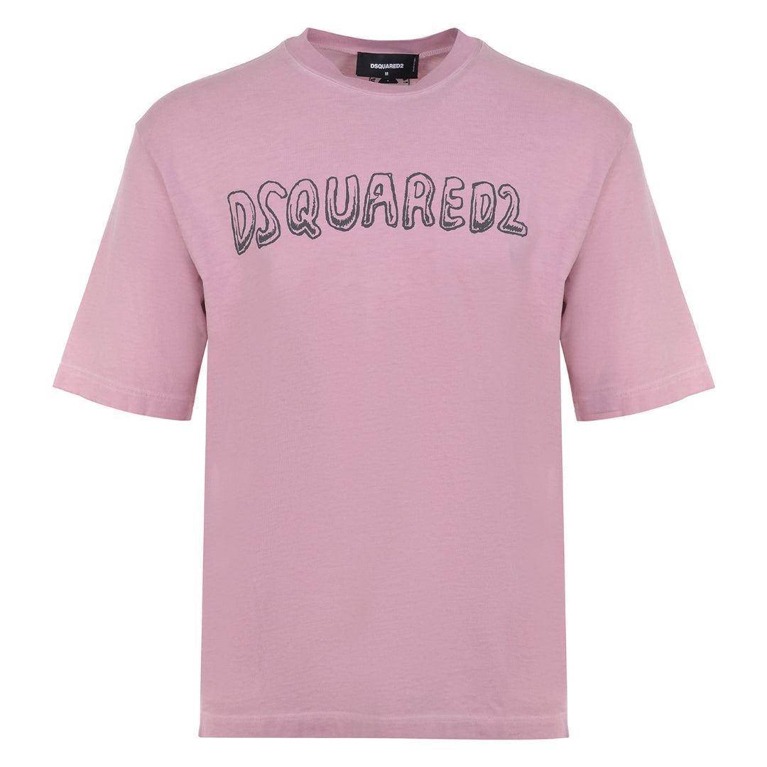 DSquared2 - "Best Fade" T-Shirt für Herren, Logo, lose Passform (Graurosa)