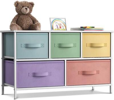 Sorbus Dresser w/ 5 Drawers Furniture Storage Chest for Home, Bedroom