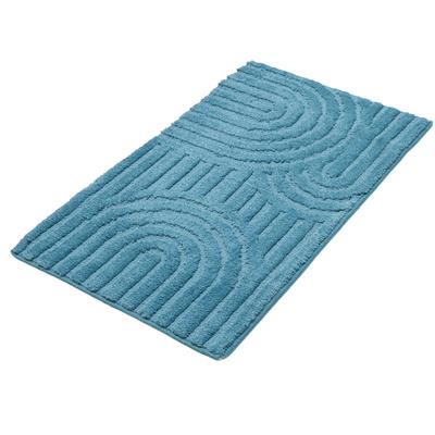 Badematte OTTO HOME "Zen, Badvorleger, Badezimmer Teppich, Duschvorleger", blau (petrol), H:10mm, Polyester, Badematten, Badematte, Uni Farben, Hoch-Tief-Effekt, modernes Muster, Zen