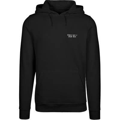 Kapuzenpullover MISTERTEE "MisterTee Good Day Hoody", Herren, Gr. S, schwarz, 65% Baumwolle, 35% Polyester, mehrfarbig, normal, ohne Ausschnitt, Pullover Kapuzenpullover