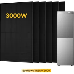 EcoFlow Stream 5000, mit 6 x 500 Bifaziale Solarmodule, by Powerness - 10kWh / ohne Zubehör / Standardversand