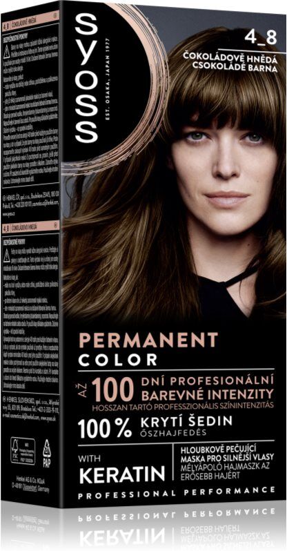 Syoss Permanent Color Permanent-Haarfarbe Farbton 4_8 Chocolate Brown 1 St.