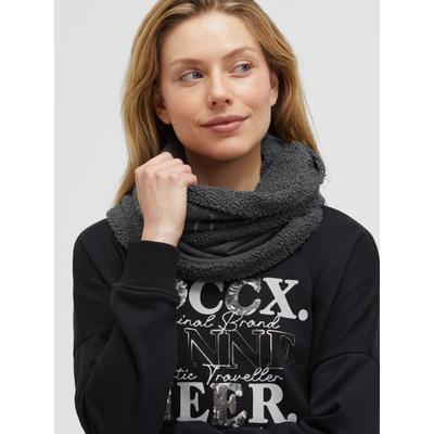 Loop SOCCX, Damen, grau (cool anthra), Material Außenseite: 50% Baumwolle, 50% Modal, Material Innenseite: 100% Polyester, Modetücher Loop