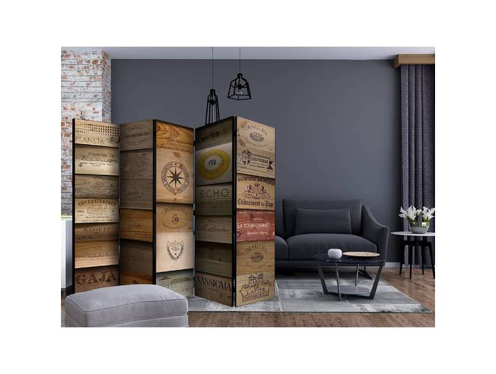 Paravent Old Vineyard II Polaire Marron 225 x 172 x 3cm