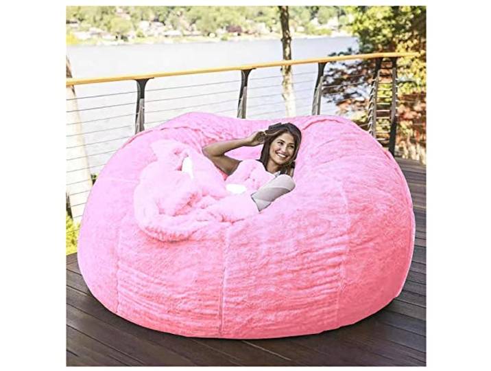 ZOOPX Sitzsack Sitzsack Stuhl Sitzsack Stühle für Jugendliche Sitzsack Stühle für Erwachsene Sitzsack Sitzsack Stuhl Erwachsener Sitzsack Stuhl Große Joe Sitzsack Stuhl Sitzsack,pink-150X75cm