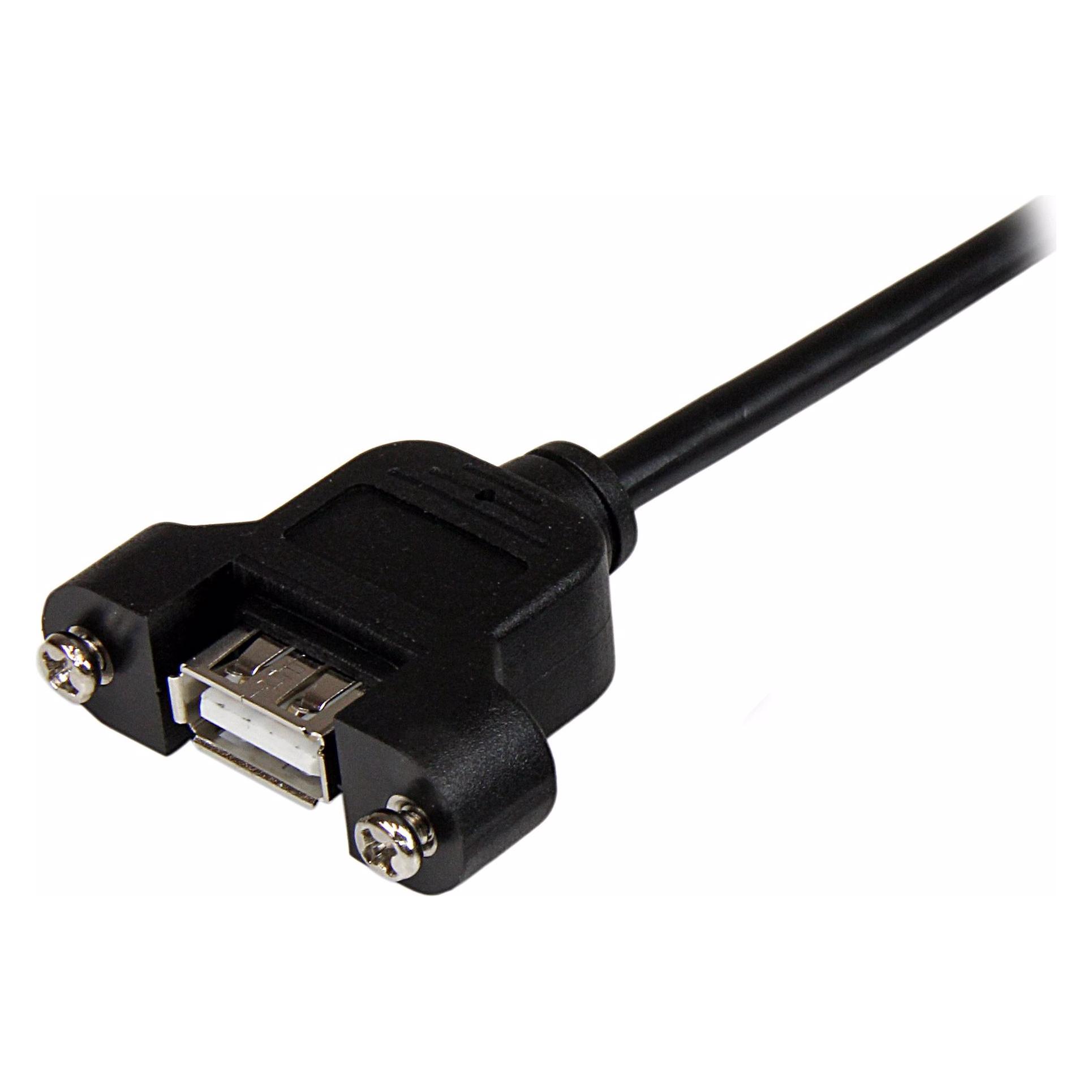 StarTech USB A - USB A (0.30 m, USB 2.0) (USBPNLAFAM1)