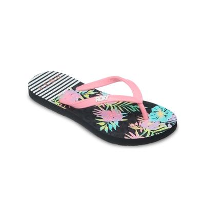 Sandale ROXY "Rg Viva Stamp", Jungen, Gr. 12(29), bunt (schwarz multi 1), Obermaterial: 98% synthetisches Tr/ 2% Metall, Futter: 100% synthetisches Tr, Laufsohle: 100% Schwammgummi., Schuhe Sandale