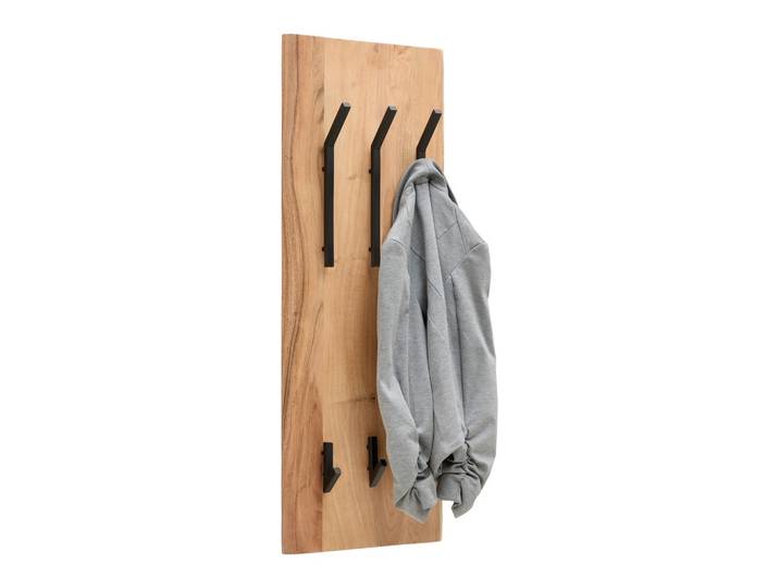 Wandgarderobe Rivera 6 Schwarz/Akaziefarben