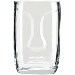 Vase Gesicht 25 cm Glas Transparent Klar