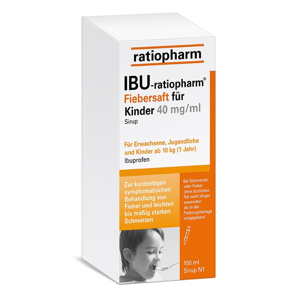 ratiopharm GmbH IBU ratiopharm 4% Fiebersaft für Kinder 00696289