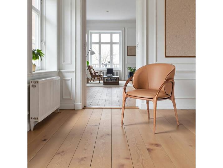 Chaise en cuir - dossier arrondi ALDER - Marron - marron