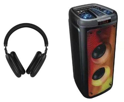 BLAUPUNKT DJ Outdoor Set mit 300W Bluetooth Lautsprecher und Kopfhörer kabellos