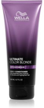 Wella Ultimate Color Blonde Conditioner condicionador hidratante que neutraliza os tons amarelos para cabelo exposto à poluição 200 ml. Ultimate Color Blonde Conditioner