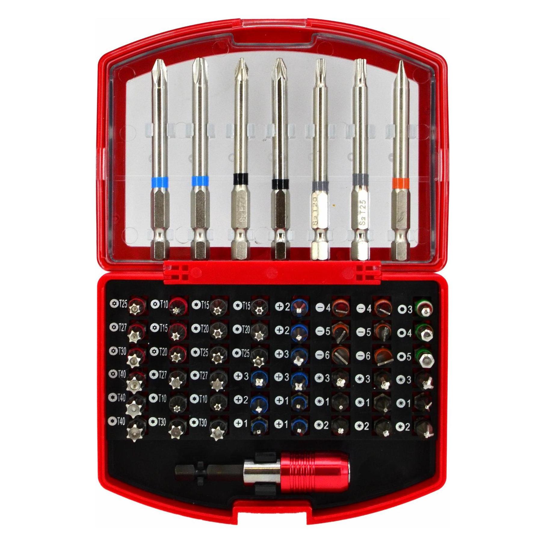AW Tools AWTools AWTOOLS Rinkinys SCHRAUBENZIEHER-BITS 56St. (Kreuz Phillips PH, Kreuz Pozidriv PZ, Schraubschlitz) (AW37925)