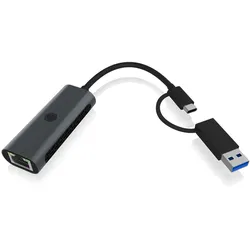 Icy Box IB-LAN301-C3 Adapter IcyBox USB3.2 Gen1 Type-A, Type-C 2.5GB Ethernet LAN retail