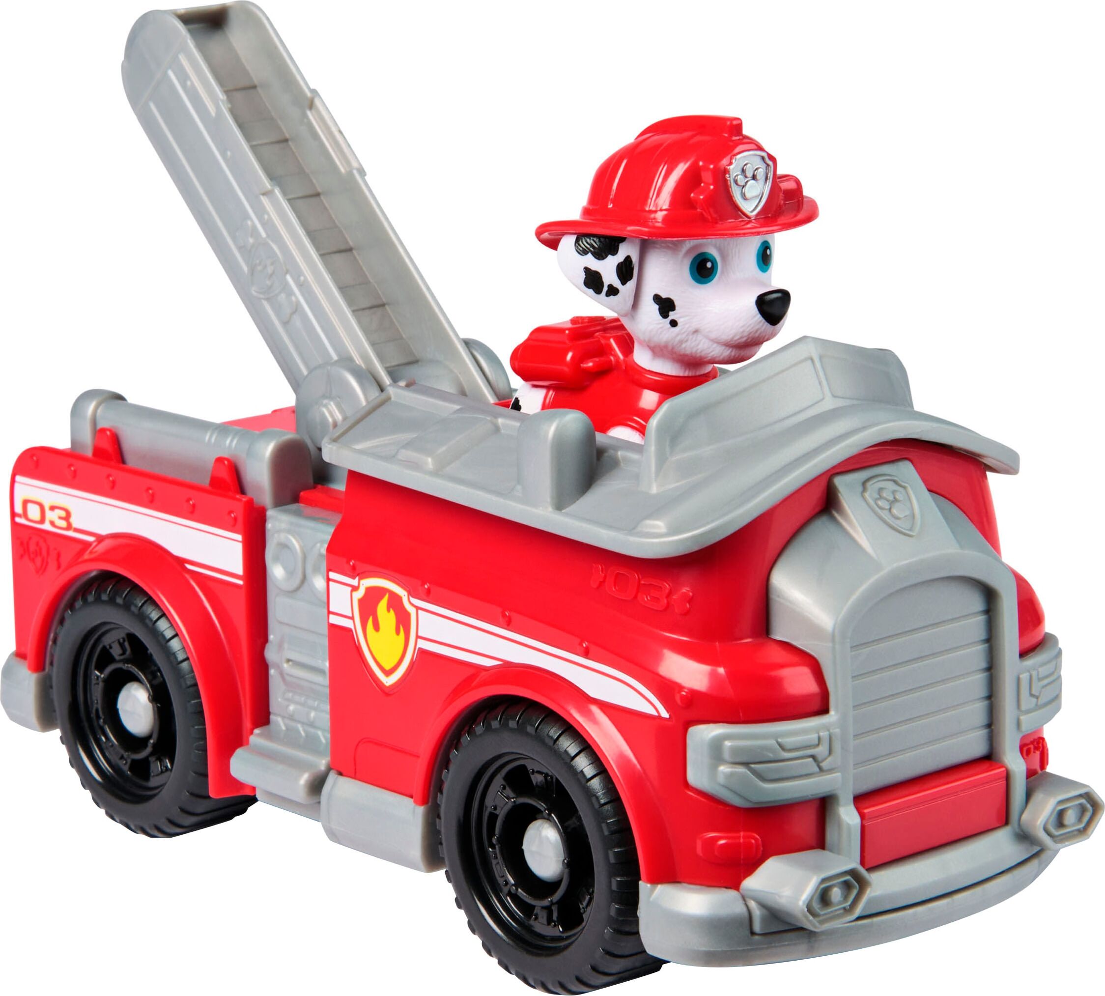 Spielzeug-Auto SPIN MASTER "PAW Patrol, Basic Vehicle Marshall", bunt, Spielzeugfahrzeuge, Kinder, Kunststoff, Spielzeug-Auto, zum Teil aus recycelten Material