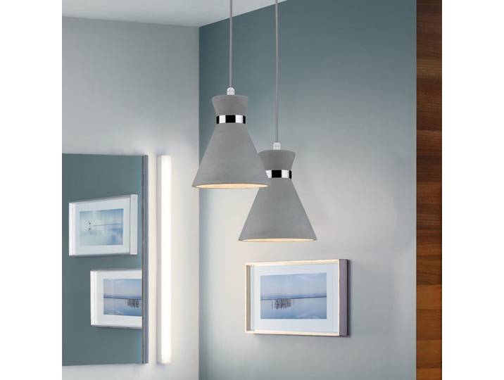Verve Pendelleuchte IP44 Dim. Grau/Chrom - Paulmann - Badezimmer - Modern - Beton - Einflammig