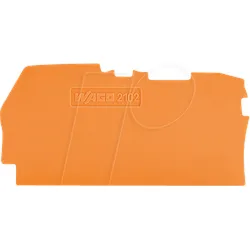 WAGO 2102-1292 - Abschluss- und Zwischenplatte, 0,8 mm dick, orange
