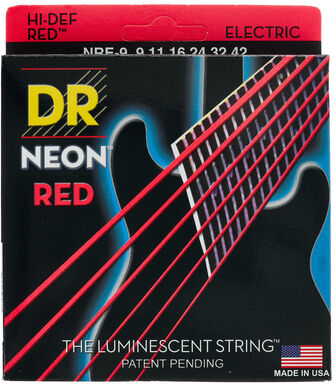 DR Strings Neon Red NRE-9 Rot