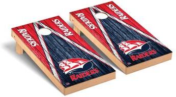 Skip's Garage Shippensburg Red Raiders Weathered Cornhole Board Set