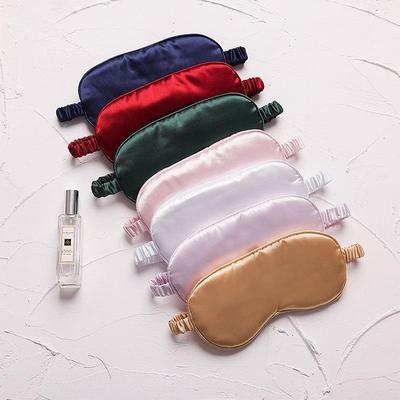 Everyday Crate SilkyDream Faux Silk Sleep Mask Set With Headband & Scrunchie For Restful Beauty Sleep pink